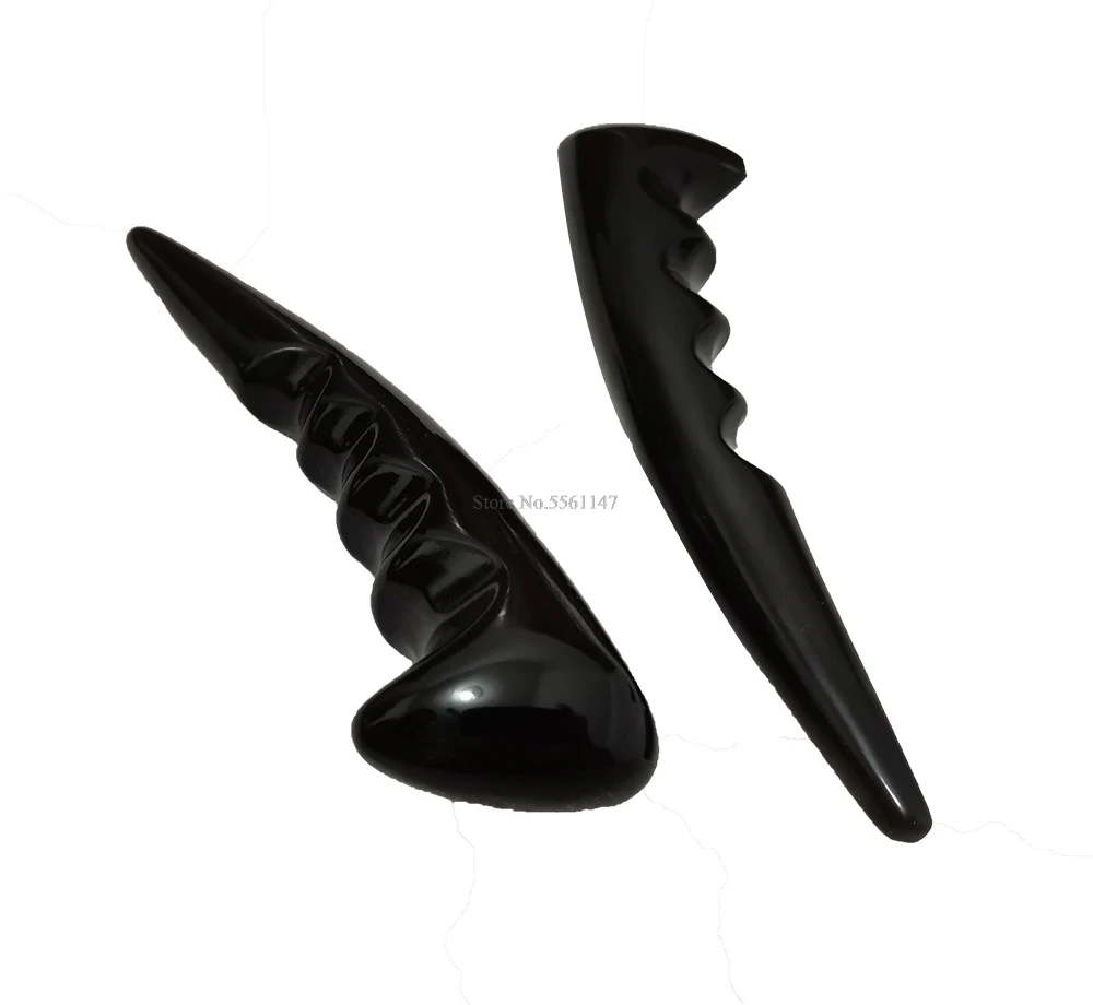 Массажная тарелка для ног Стик-ручка натуральный буйвол рога быка точечный