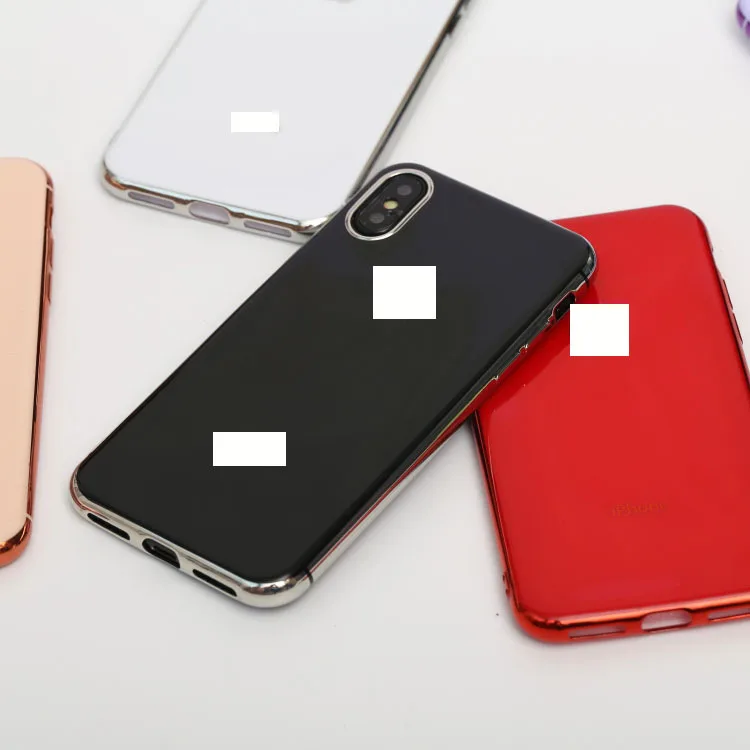 Чехол для iphone 6 7 8 Plus яркая Роскошная ударопрочная Гальваническая рамка + мягкая