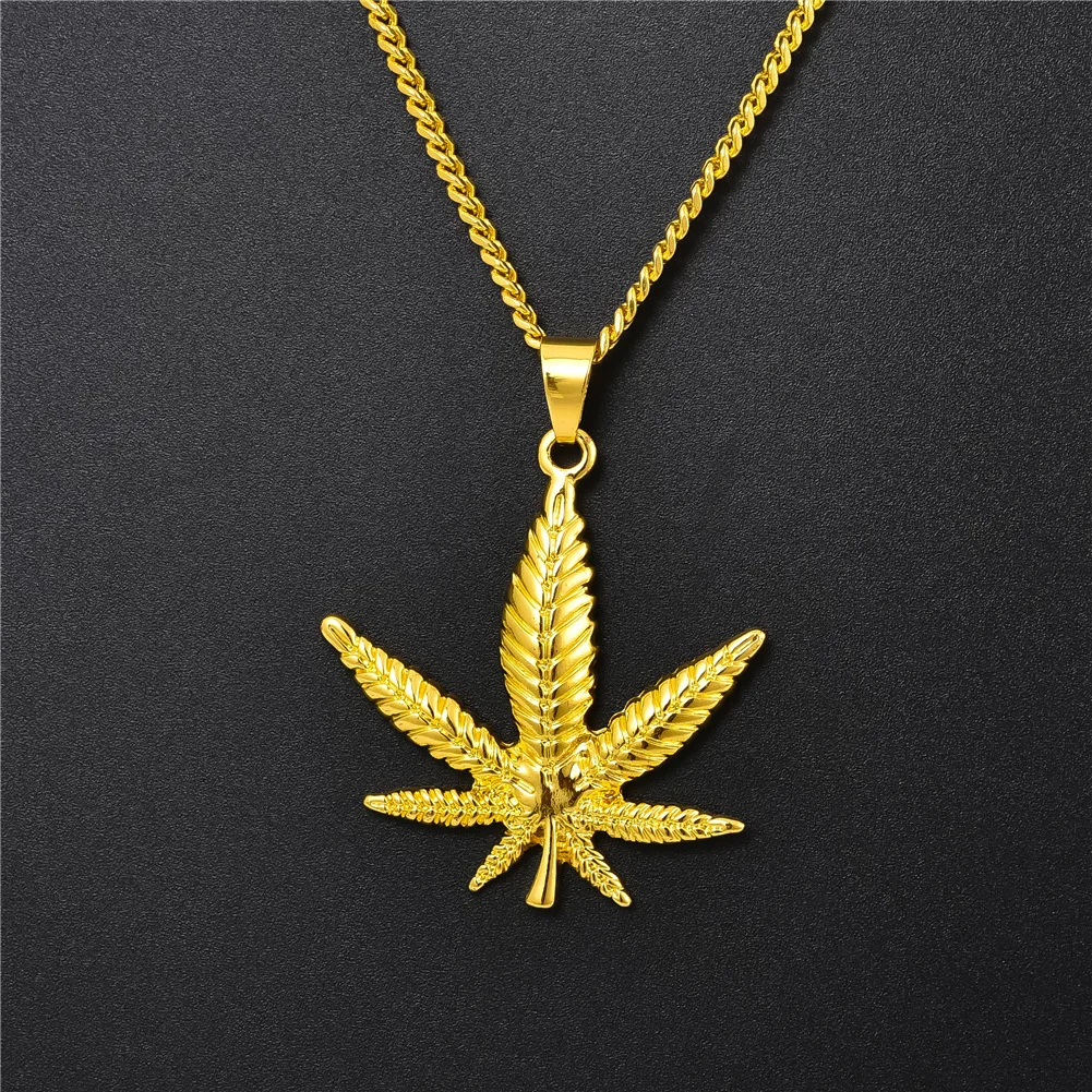 

New The maple Leaf Pendants Leaves Chain Necklace Wholesale Accessories Fashion Hiphop Jewelry Man Female Clothing Gifts