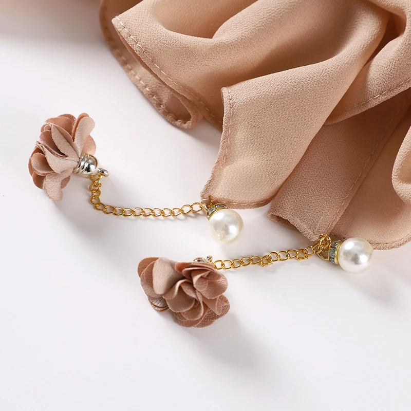 Модный простой шифоновый шарф с пузырьками Женский хиджаб однотонный