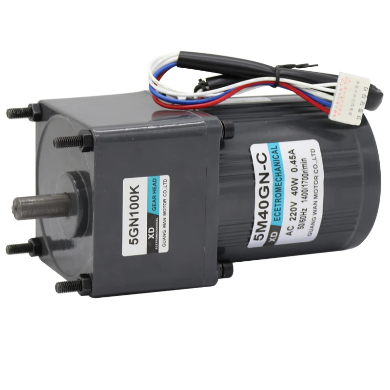 

Without brake 220V AC gear motor 40W single-phase motor micro slow induction motor small motor