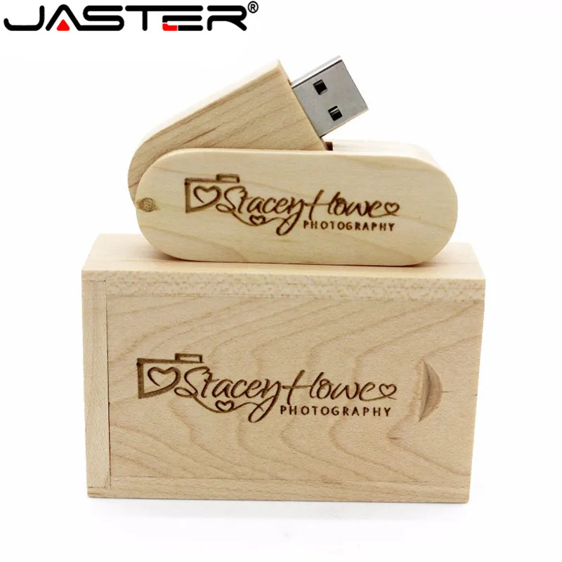 Usb-флеш-накопитель JASTER деревянный вращающийся с логотипом на заказ 8-32 Гб |