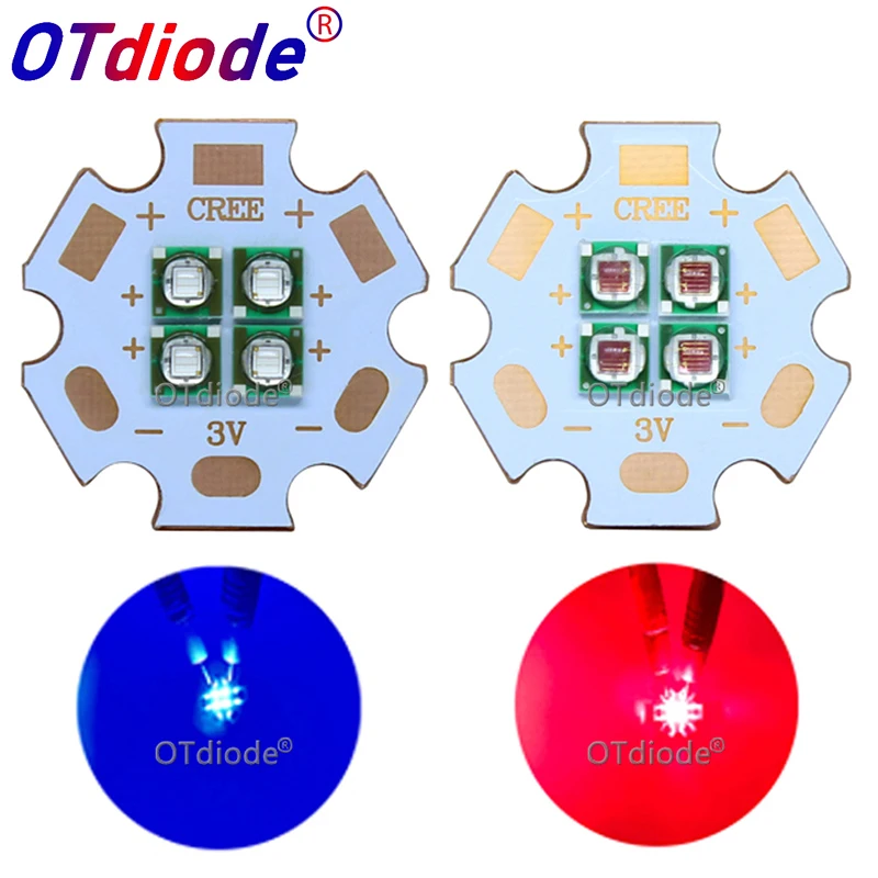 

10W 12W 3535 3V6V12V EPILEDS 3535 Royal Blue 450nm Deep Red 660nm Plant Grow LED light Diode CREE Emitter Light for garden