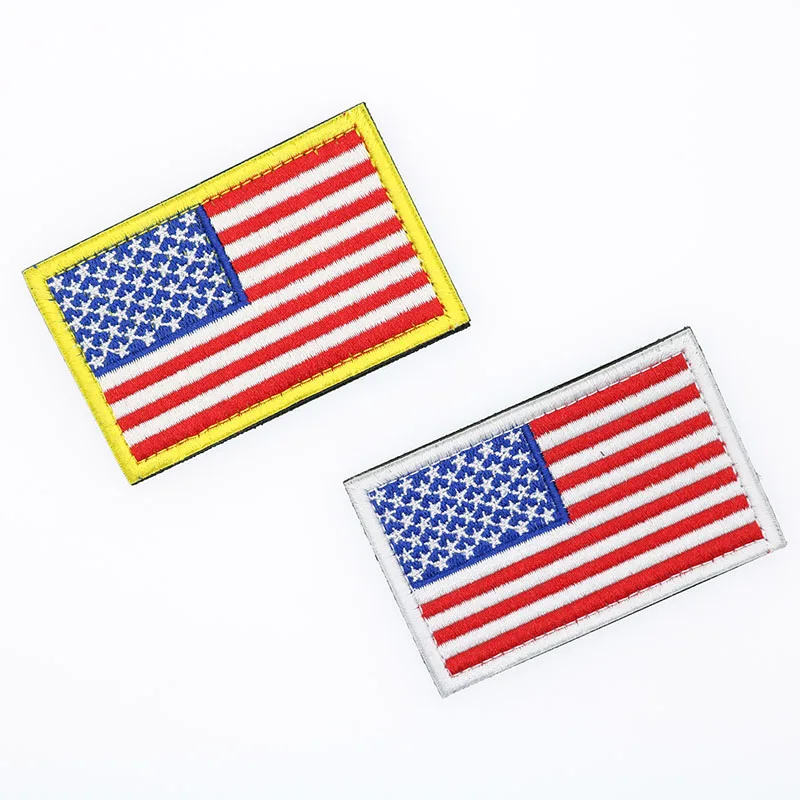 Значок с вышивкой в виде американского флага военная Униформа США золотой