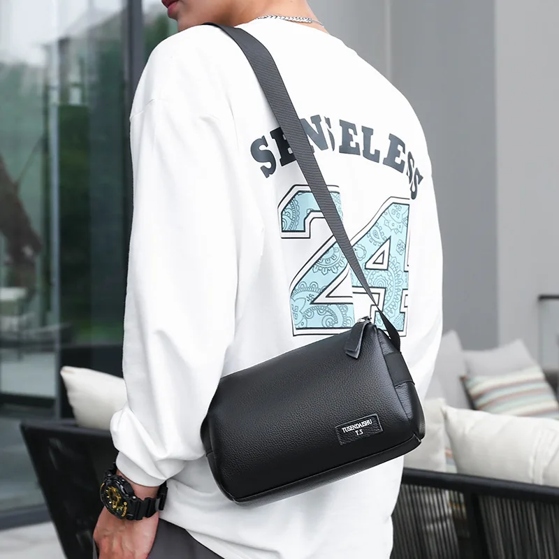 New Design Men's Bucket Bag Shoulder Bag Lady Cross Body Bag Male Messenger Bag Soft Handbag Travel Bag