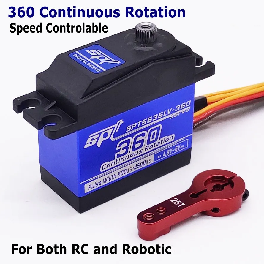 35kg Angle 360 SPT5425LV 25 кг большой крутящий момент цифровой стандартный сервопривод водонепроницаемый для 1:8 1:10 RC автомобиль альпинист самолет металлический чехол - Цвет: 35kg Angle 360