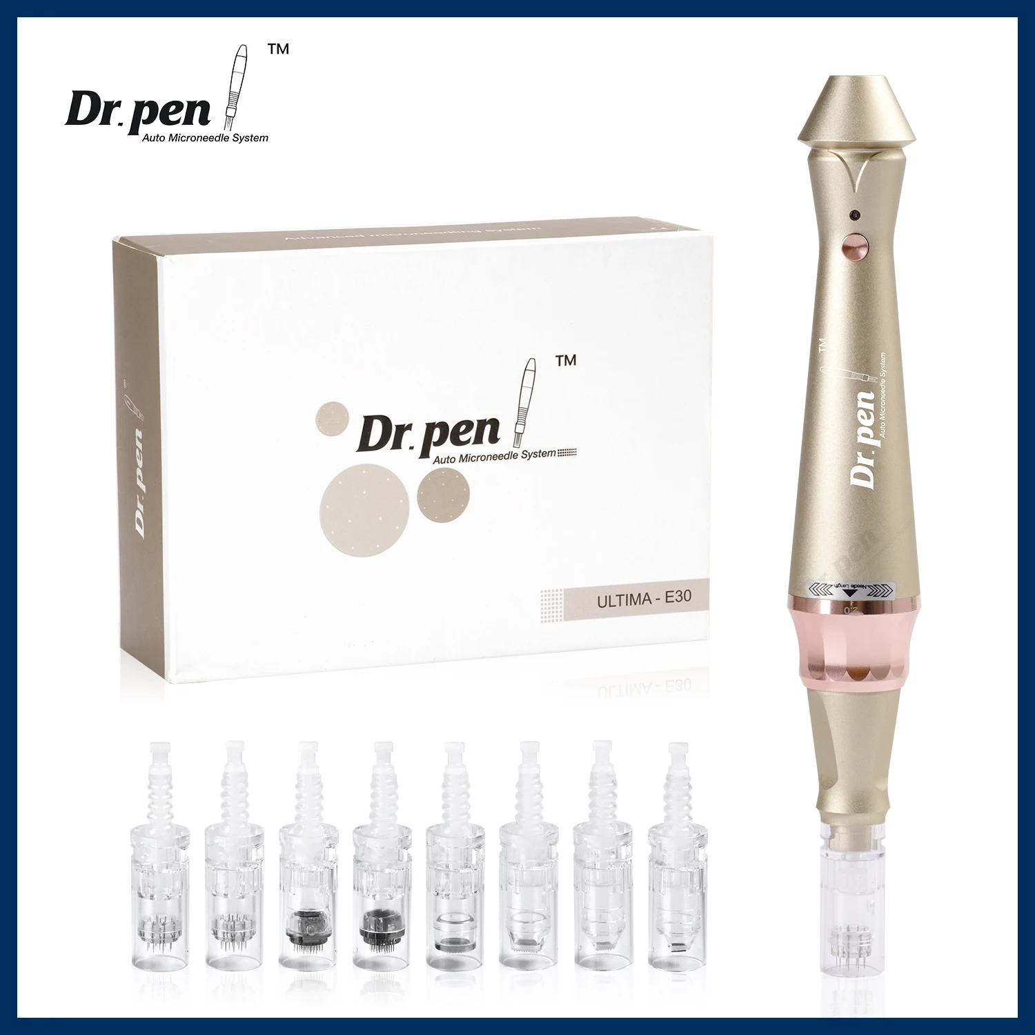 

Dr Pen Ultima E30 с 12 шт. картриджей, Дерма-ручка, беспроводной набор для мезотерапии, МТС, домашний инструмент для ухода за кожей, татуировка, подвод...