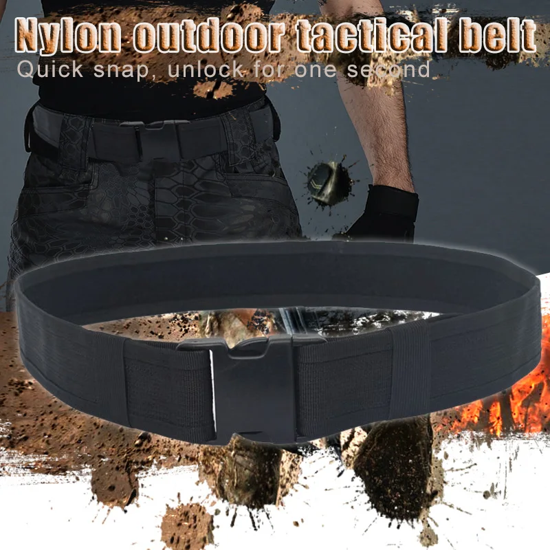 

Hot Selling 1.2M Nylon Belt Men Outdoor Belt Buckle Canvas Belt Durable Tear Resistant Waist Belt -B5