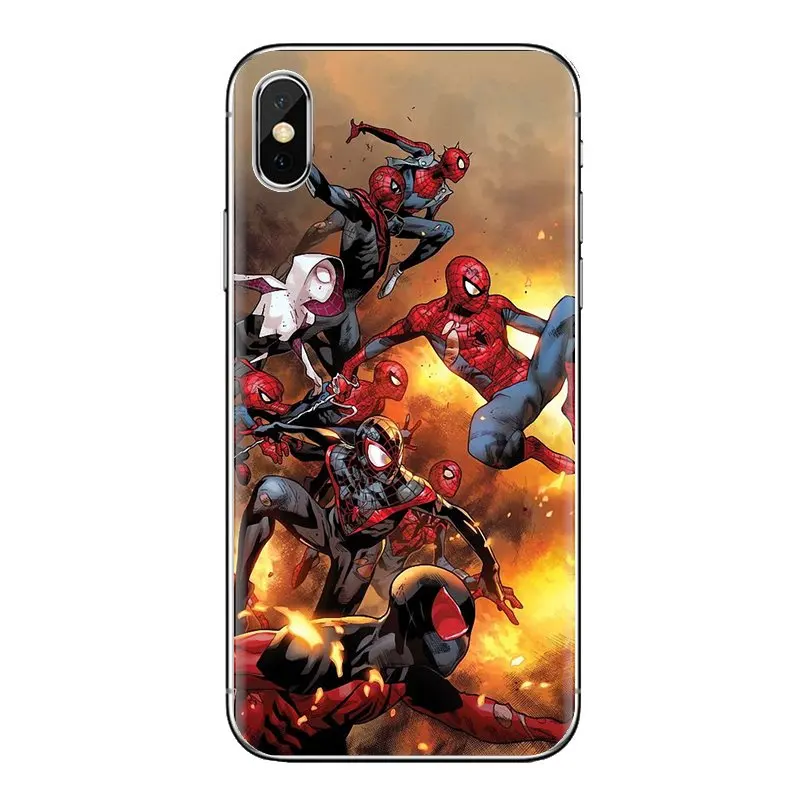 Мягкий прозрачный чехол Человек-паук Marvel для samsung Galaxy S3 S4 S5 Mini S6 S7 Edge S8 S9 S10 Plus Note 3 4 5