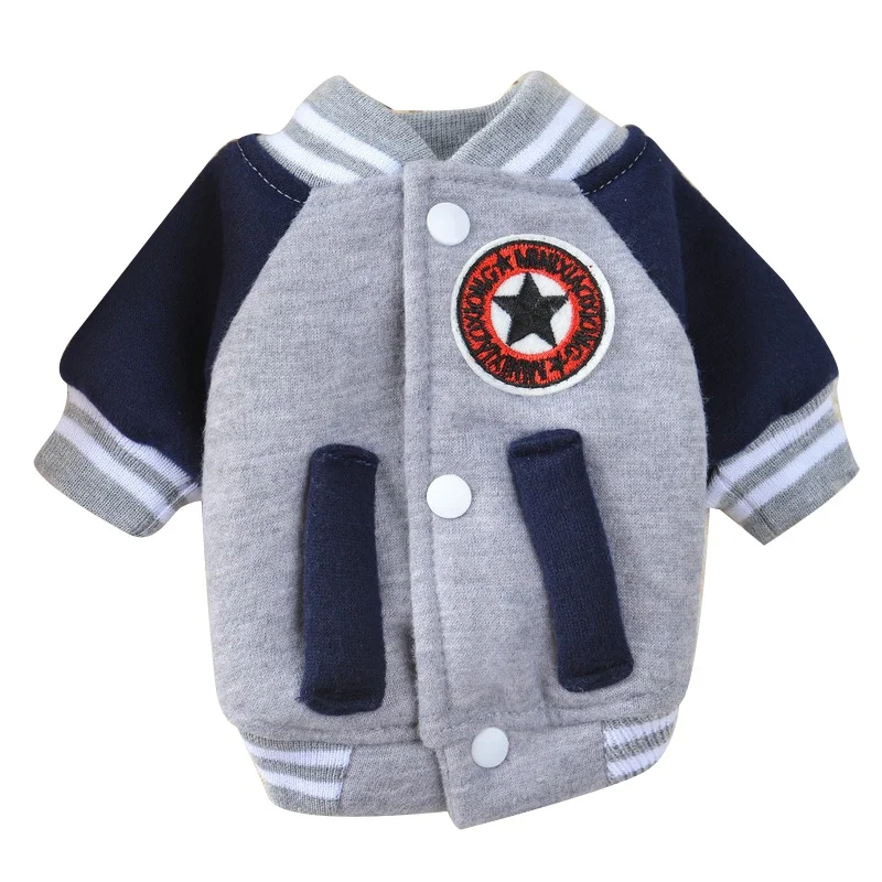 Осень-зима Щенок куртки для собак теплая спортивная одежда с принтом в виде