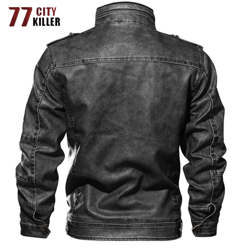 77City Killer 7XL Прямая поставка PU куртка Мужские Мотоциклетные Куртки из