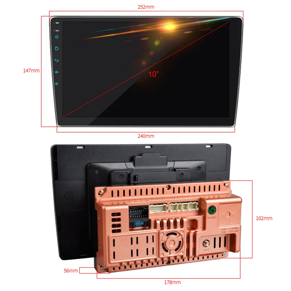 android 8 1 car radio auto parts wifi bluetooth mp5 2 din 10 touch screen retractable gps autoradio car multimedia mp5 player free global shipping