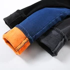 Классические базовые зимние теплые бархатные толстые флисовые джинсы женская облегающая одежда с высокой талией 38 40 джинсовые брюки-карандаш до щиколотки