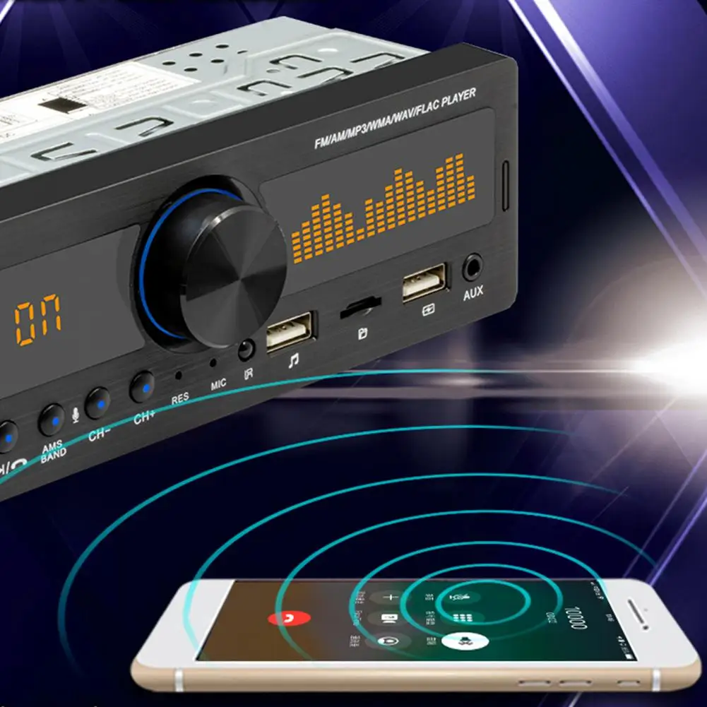 60% Лидер продаж! Автомобильный MP3-плеер 2 USB-порта FM-радио Bluetooth AUX TF-карта U-диск