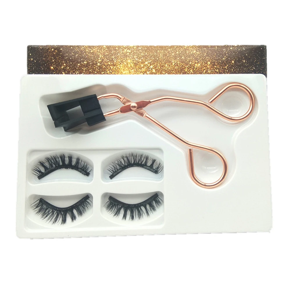 Магнитный ресницы бигуди Набор накладные клип комплект натуральные густые для