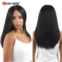 wignee hand tied remy brazilian wig long straight hair human wigs for blackwhite women middle part glueless lace human hair wig