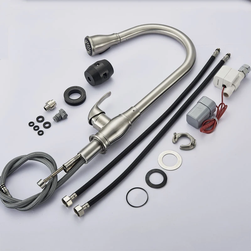 Suguword матовый черный Кухня Сенсор кран смеситель горячей и холодной воды Нажмите