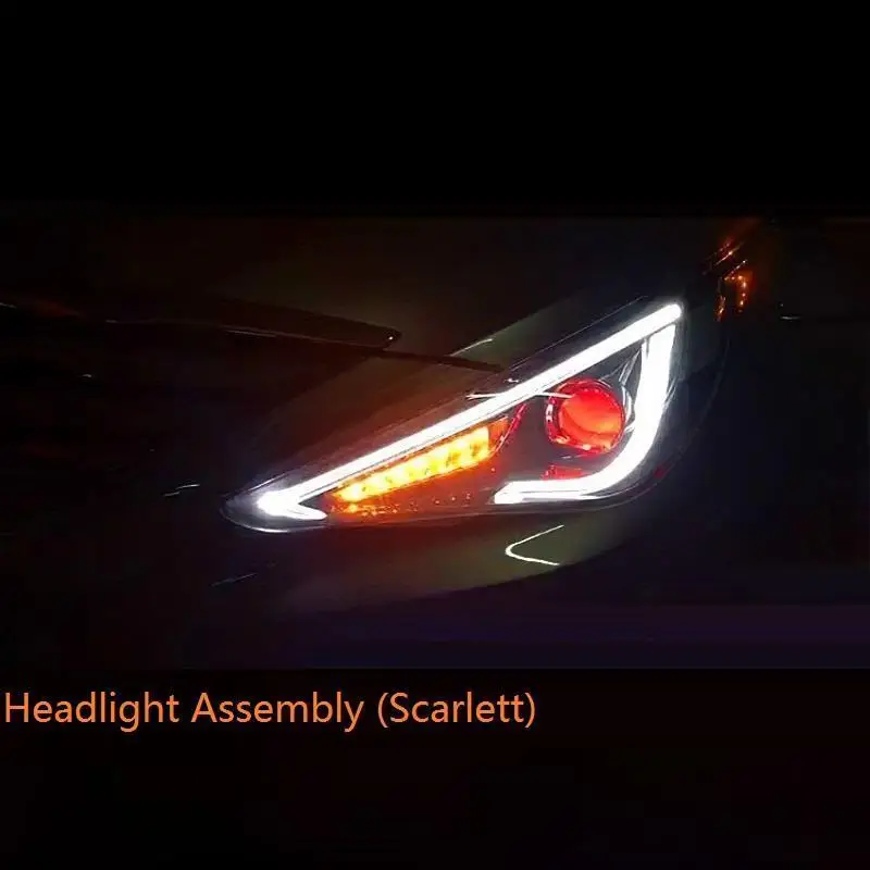 MODEL T Neblineros Para Светодиодные Автомобильные наружные Автомобильные дневные ходовые фары, задние Автомобильные фары в сборе 15 для hyundai Sonata - Цвет: MODEL T