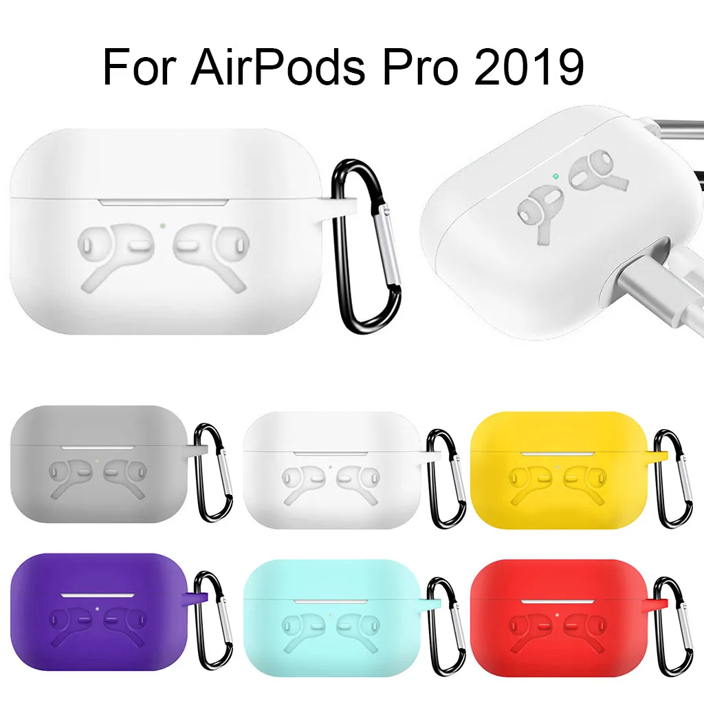 Ouhaobin силиконовый чехол для Apple AirPods Pro 2019 защитный Bluetooth беспроводной TWS наушников