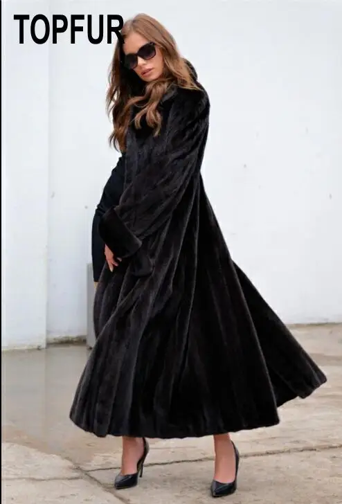 Женская длинная шуба из цельного меха норки верхняя одежда натурального России