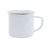 sublimation blank 350ml creative coffee enamel mug travel tea cup custom logo enamel mug diy home office personalized gift