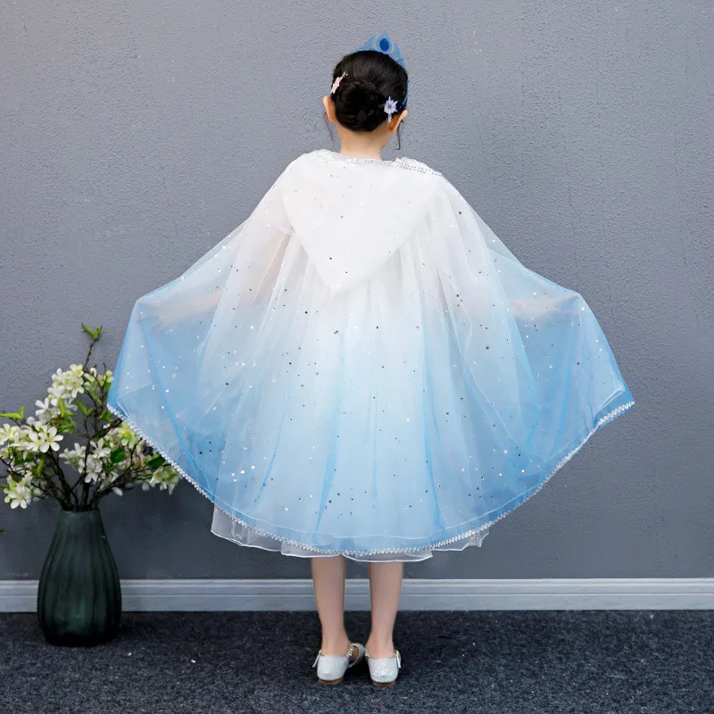 Детская одежда для новорожденных девочек с блестками Накидка капюшоном Наряды