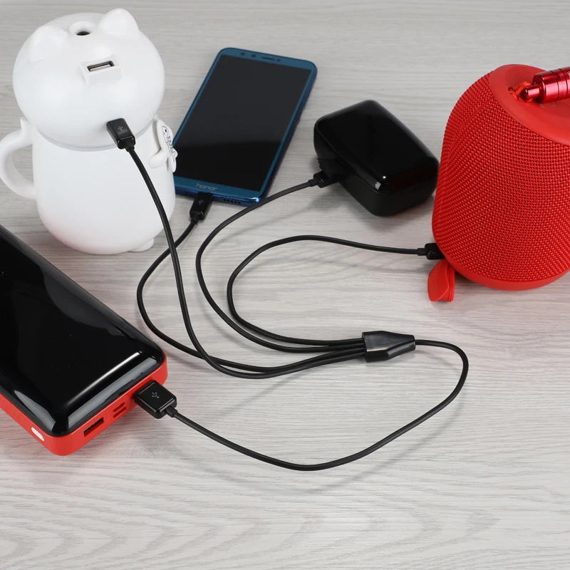 50 см 4 в 1 Micro USB зарядное устройство Кабель питания 4 Micro USB устройства сразу
