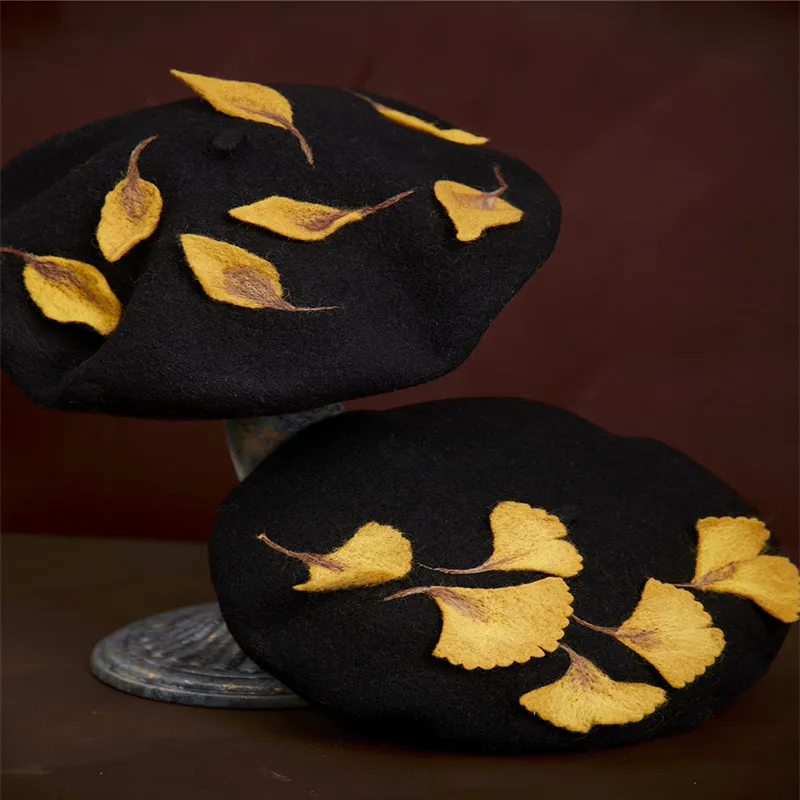 Праздник Для женщин девочек гинкго билоба листьев изготовленные вручную