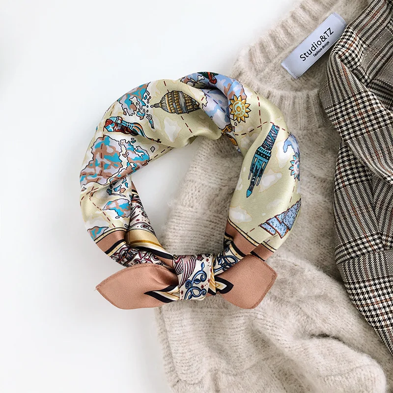 

New 2020 Brand 100% Natural Satin Real Silk Scarf Women Shawls Wraps Ladies Foulard Femme Bandana Hijab Pashmina Scarves