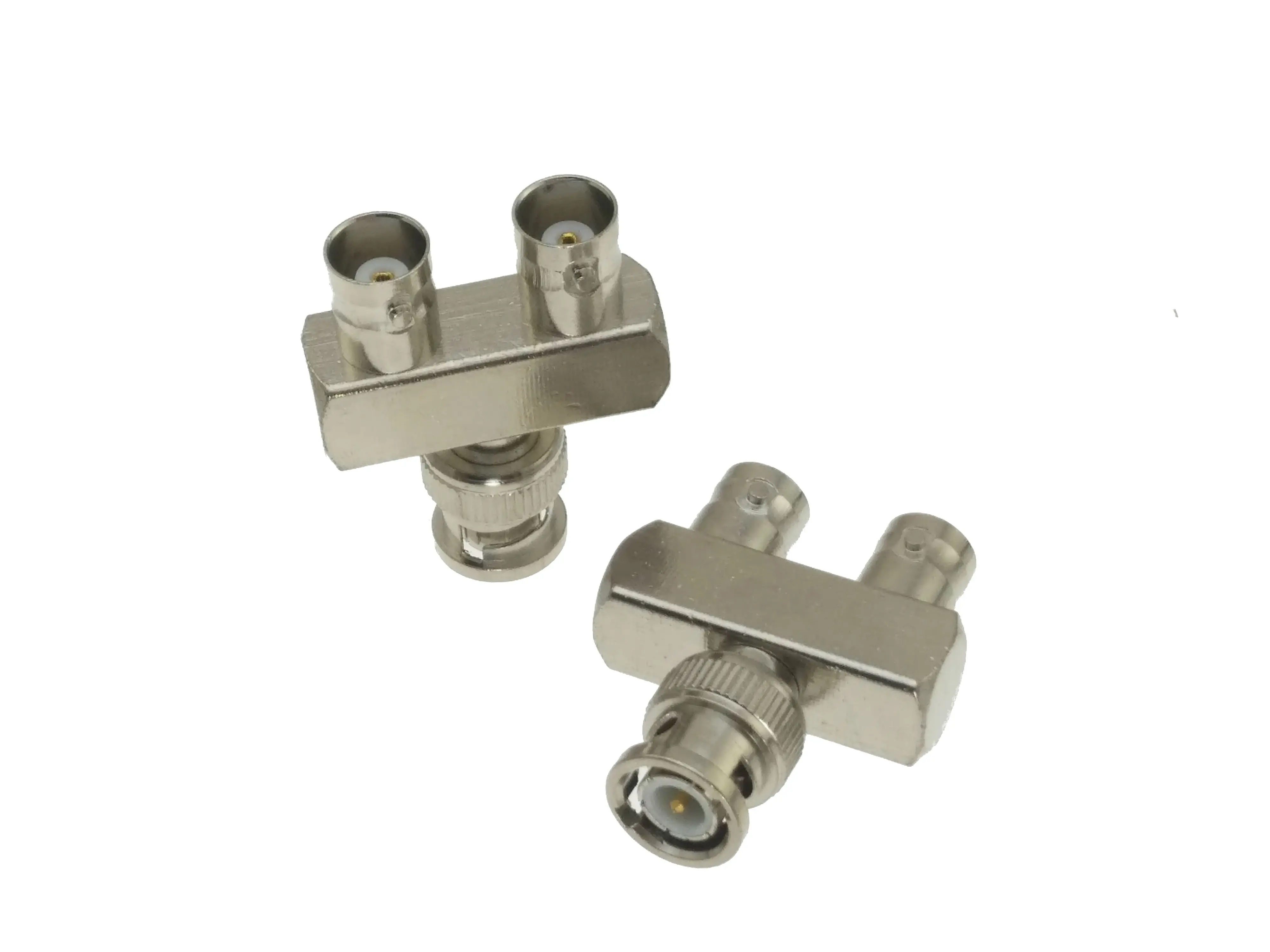 1Pcs BNC Male plug to 2x BNC Female jack Y Splitter RF adapter connector Coaxial Wire Terminals