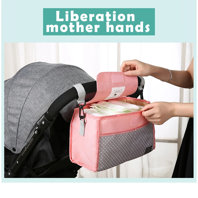 Модная многофункциональная сумка для мам детских подгузников подвесная коляски