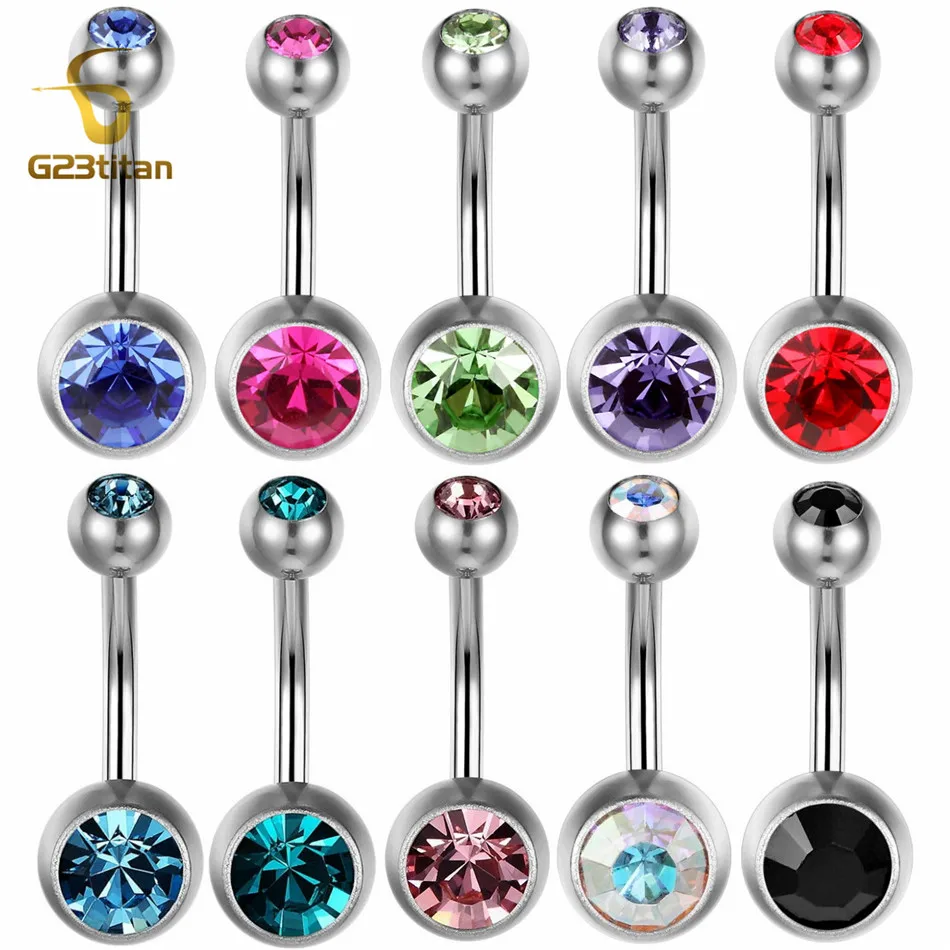 Кольцо G23Titian из хирургического титана для пирсинга пупка ювелирное изделие