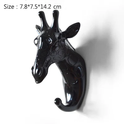 Giraffe-Black Strongwell, скандинавские крючки в виде животных, американский подвесной крючок, держатель, вешалки для ключей, крепкие бесшовные крючки для украшения дома - Цвет: Giraffe-Black