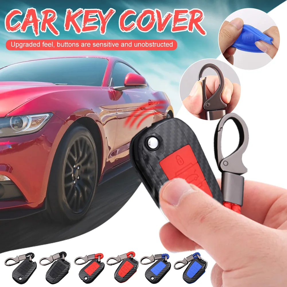 

Car Key Cover for Peugeot Protective Key Fob Cover Silicone Antifall Lining Keyless Shell Key Case For Peugeot 408 508 4008 301