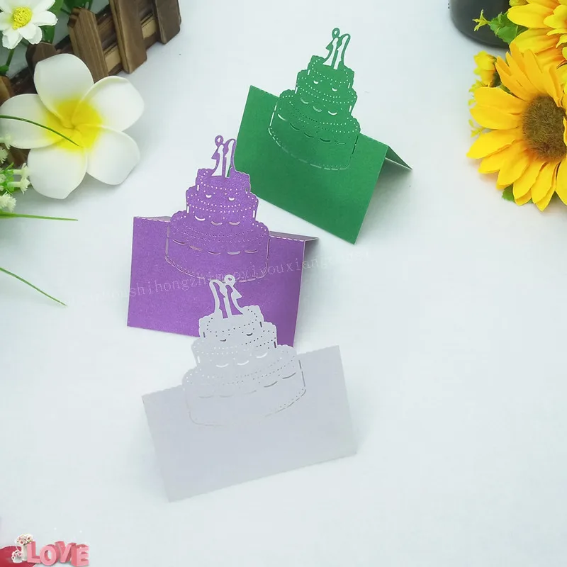 100 шт. лазерная вырезка торта романтические свадебные пригласительные открытки
