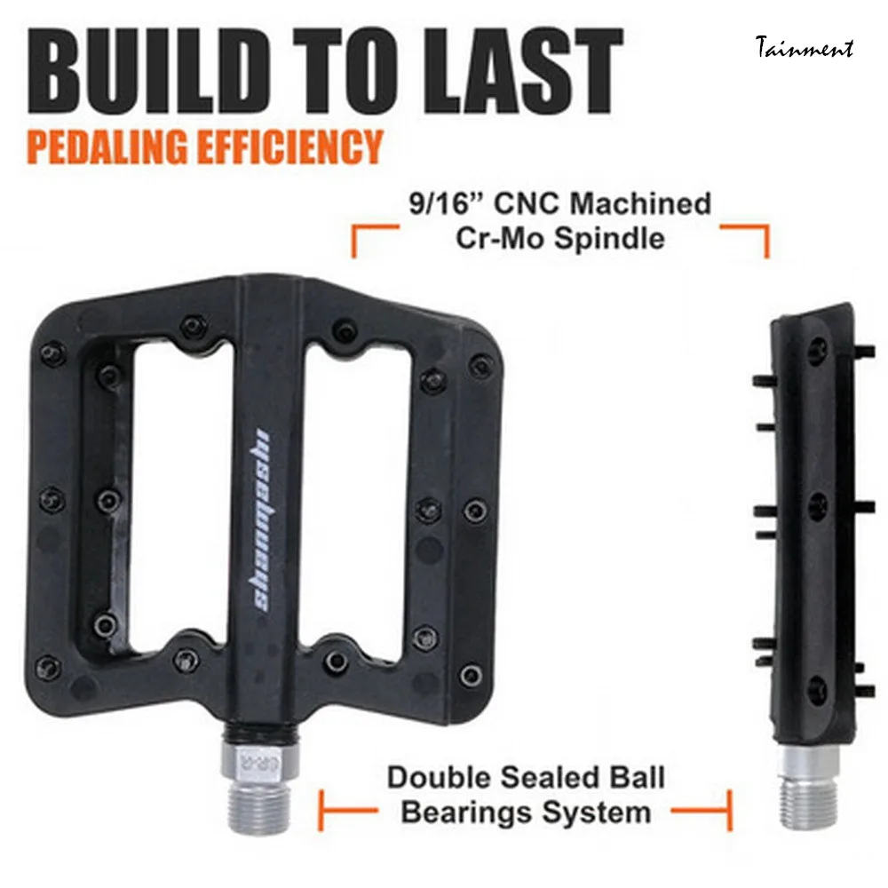 

1 Pair Bike Pedal Bicycle Pedals 3 Sealed Bearing Nylon Anti-slip Cycle Ultralight Cycling Mountain MTB Bike Accessories 5 Color