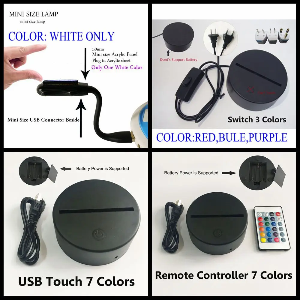 Новый 3D кино RGB LED детский ночной Светильник Муравей Человек USB пульт