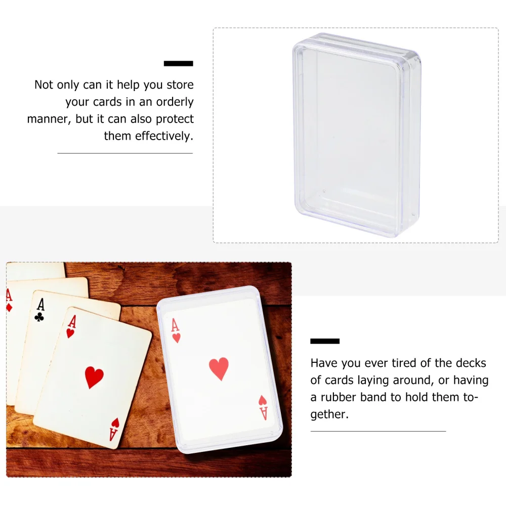 

12Pcs Poker Cards Boxes Clear Cards Cases Rectangular Storage Boxes