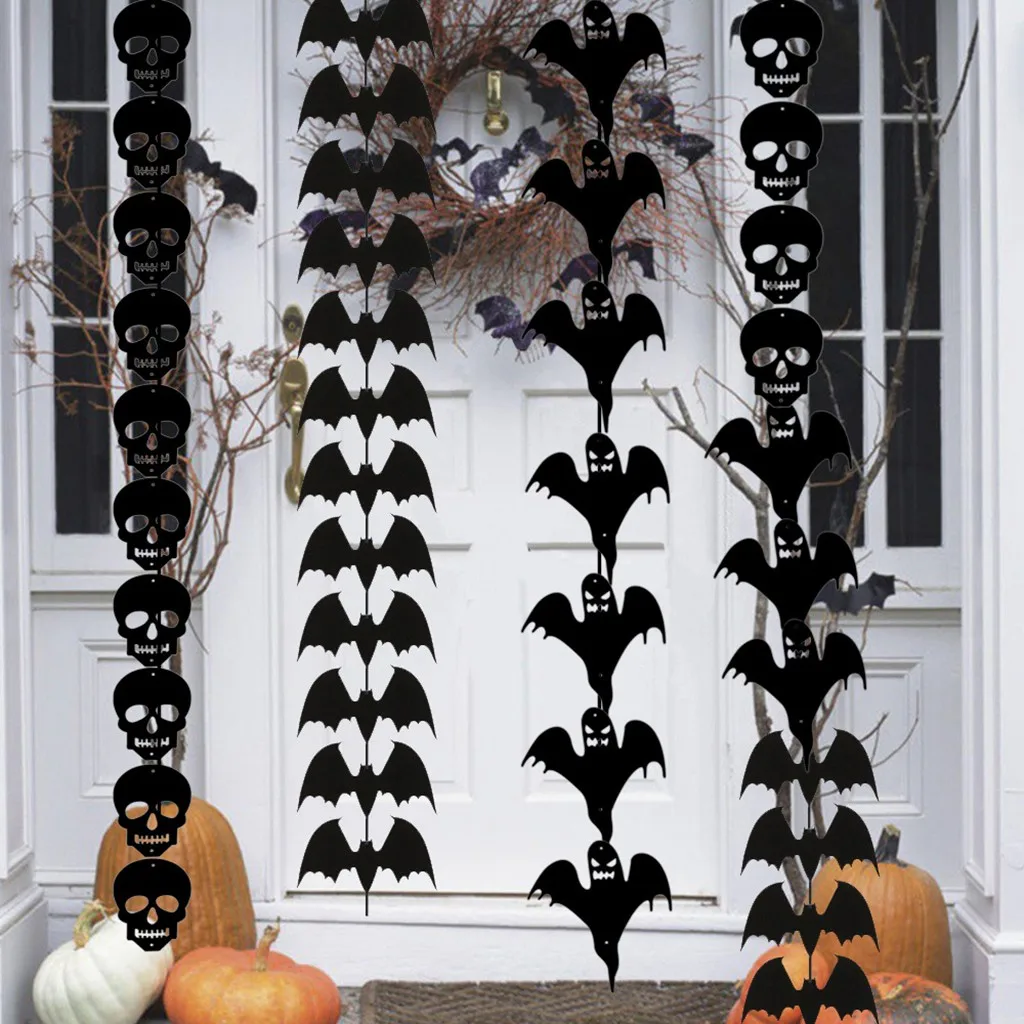 

2 Pack Bat String Hanging Pendant Halloween Bar Family Party Decoration 2020 Festive Atmosphere Pendant Bat Card String J50