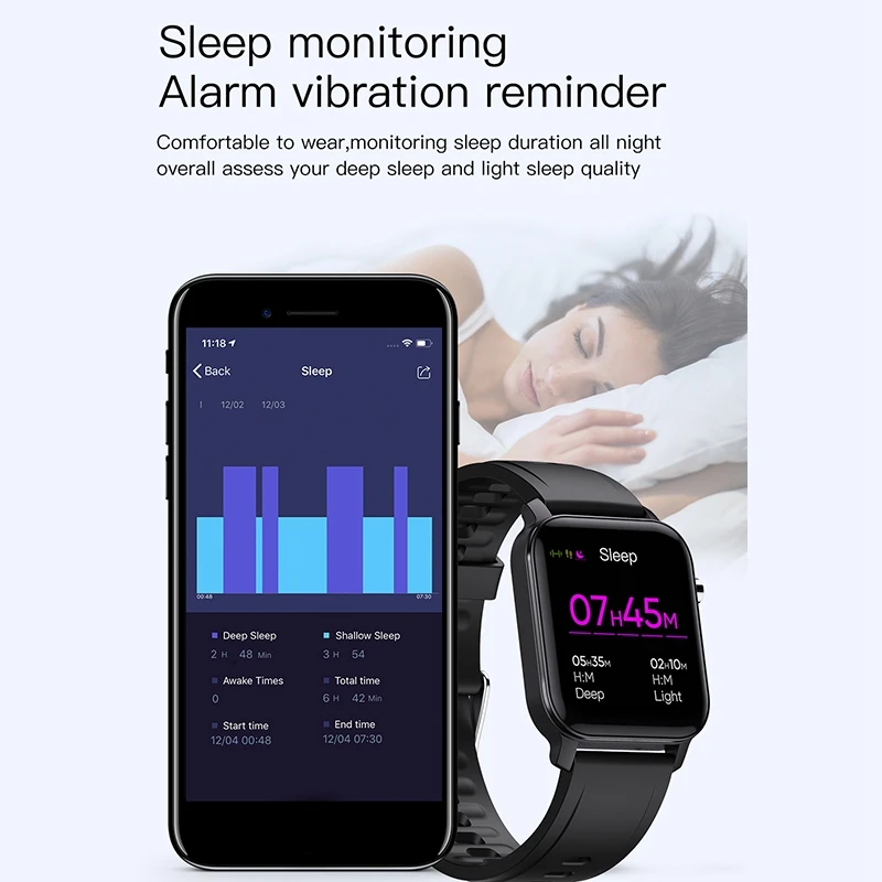 

Smart Watch Fitness Watch Smart Watch IP68 Waterproof for Android Ios with Heart Rate Monitor