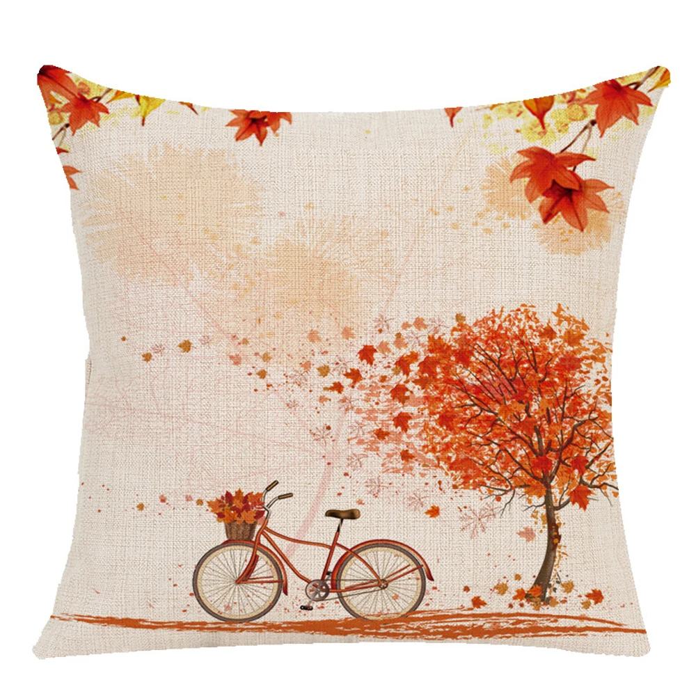 1 шт. Наволочка на День Благодарения льняная ткань наволочки подушку красный