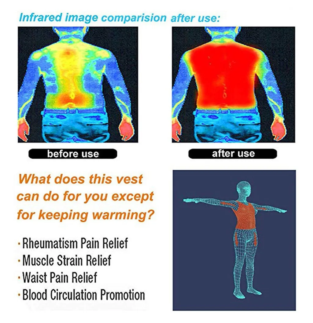 

Vogue Men's Sleeveless Casual Vest Charging Heating USB Interface Intelligent Constant Temperature Heating Vest Coat