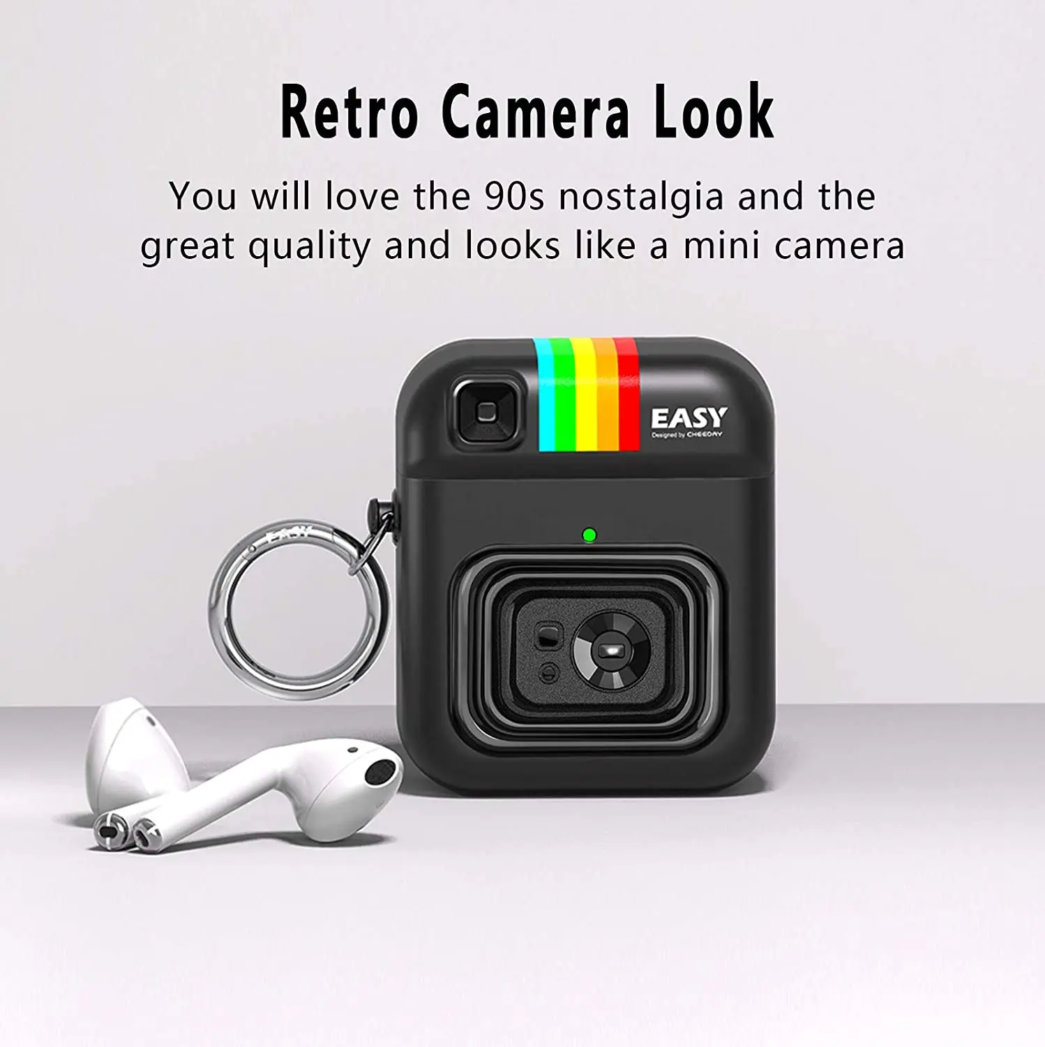 

Магнитный чехол для Airpods Pro 2 1, милый мультяшный дизайн камеры с брелоком, силиконовый Прочный чехол для AirPods 1 2 3, чехол s