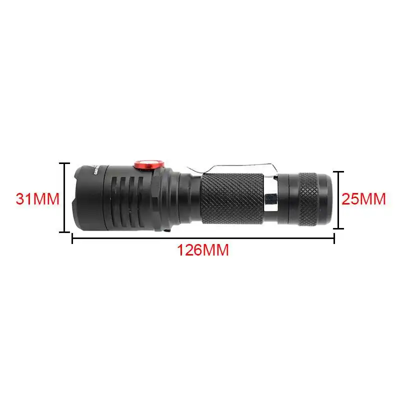 Портативный 1000 люменов XM L2 светильник вспышка USB Перезаряжаемый фонарь