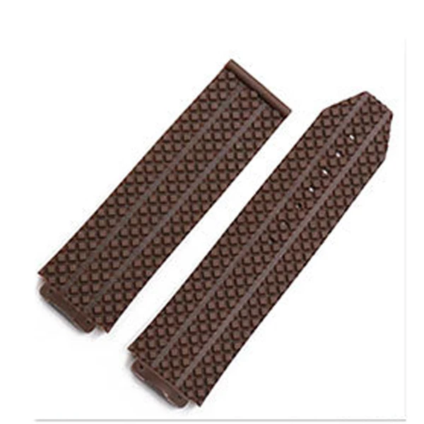 Brown 25*17 мм Силиконовый Модный ремешок для часов HUBLOT, серия Big Bang, нескользящий ремешок, мягкий ремешок для часов HUBLOT, браслет на запястье - Цвет ремешка: Brown