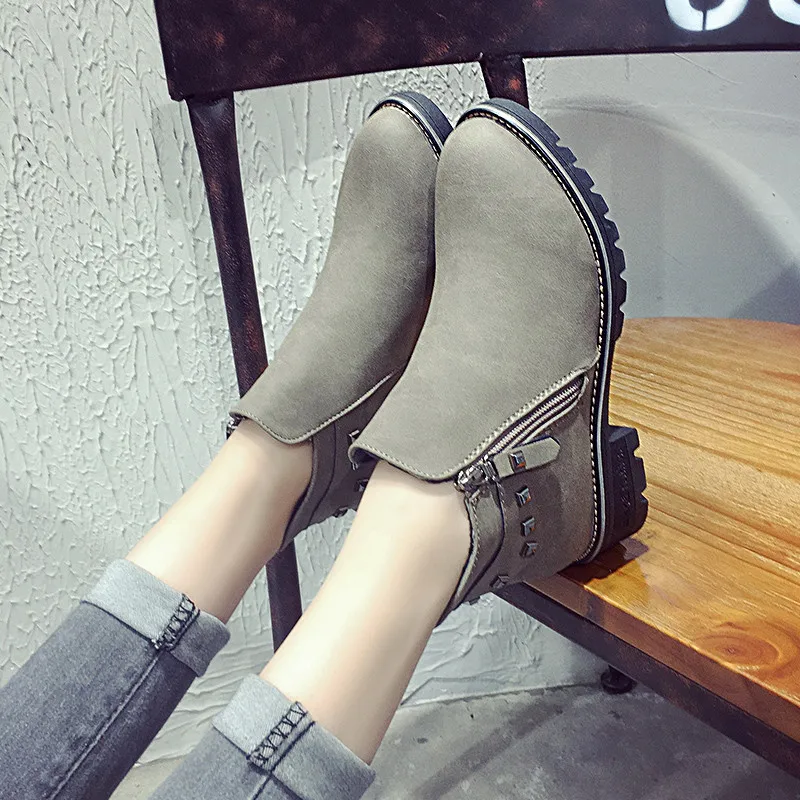 Новинка 2019 женские ботинки с заостренным носком модные в западном стиле короткие