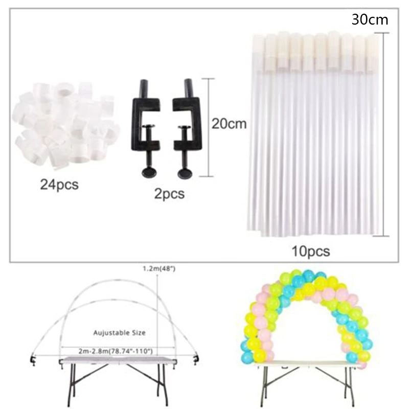 New-Large Balloon Arch Set Column Stand Base Frame Kit Birthday Wedding Party Decor | Дом и сад