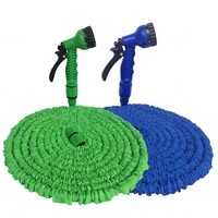 25ft 250ft garden hose expandable magic flexible water hose eu hose plastic hoses pipe with spray gun to watering car wash spray