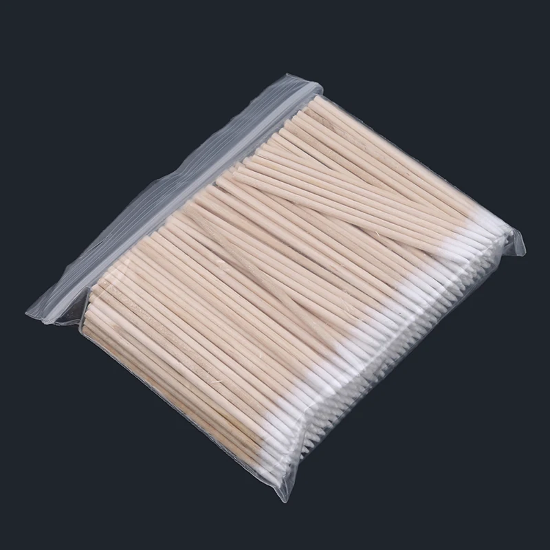 

300 PCS/pack Disposable Cotton Swab Lint Free Micro Brushes Wood Cotton Buds Swabs Ear Clean Stick Eyelash Extension Tool