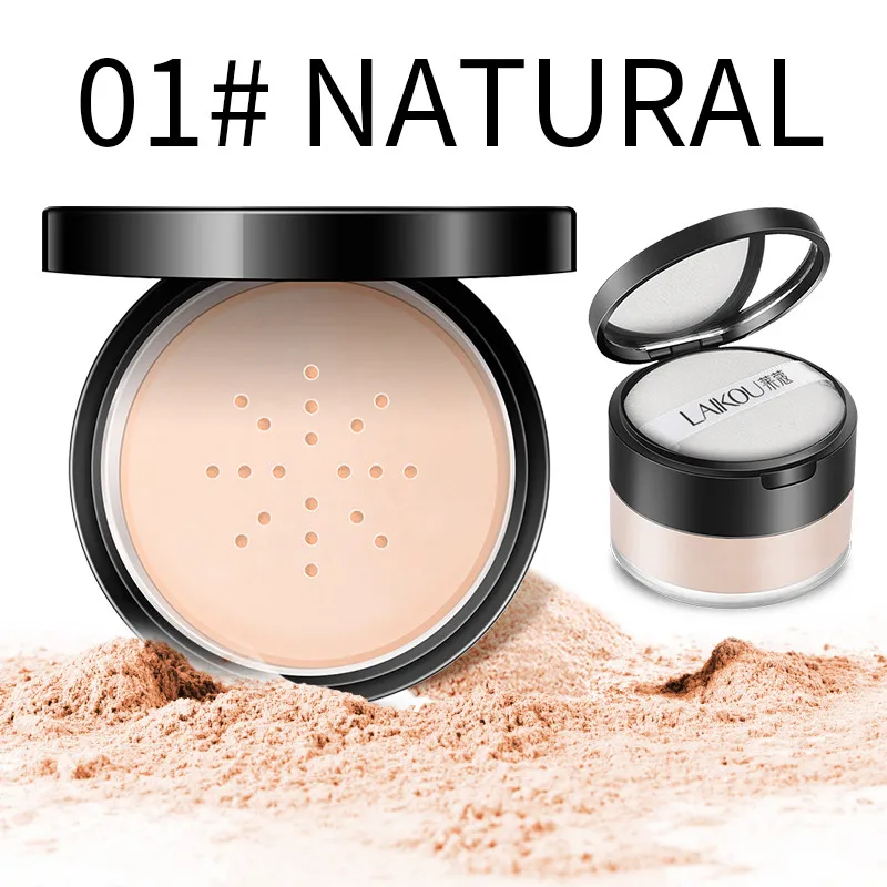 LAIKOU Matte loose powder Face Powder Ultra-Light Finishing Translucent Loose makeup Concealer make up Maquiagem Mineral |